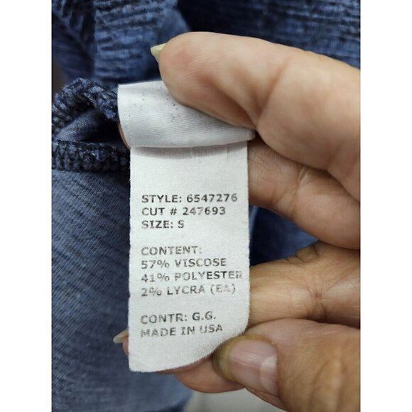 Cut Loose Womens Long Sleeve Swing Top Tidal Blue Small - Picture 3 of 6